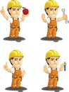 Industrial Construction Worker Customizable Mascot Royalty Free Stock Photo