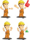 Industrial Construction Worker Customizable Mascot Royalty Free Stock Photo