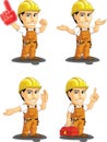 Industrial Construction Worker Customizable Mascot Royalty Free Stock Photo