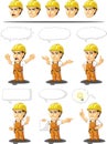 Industrial Construction Worker Customizable Mascot Royalty Free Stock Photo