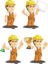 Industrial Construction Worker Customizable Mascot Royalty Free Stock Photo