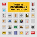 Industrial and constructions icons set