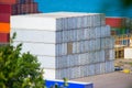 Industrial Container Cargo freight ship for Logistic Import Export concept. Royalty Free Stock Photo