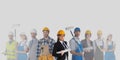 Industrial contractors workers Royalty Free Stock Photo