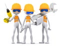 Industrial contractors workers team Royalty Free Stock Photo