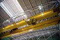 Industrial crane of bridge type inside factory or power plant Royalty Free Stock Photo