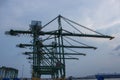 Industrial port facilities for export and import cargo in Tanjung Priok Port, Jakarta