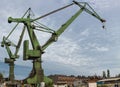 Industrial cranes in Gdansk shipyards