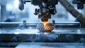 industrial 3D printer creating a prototype object with precision laser technology in a modern manufacturing environment Royalty Free Stock Photo