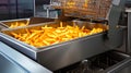 Industrial deep fryers for the preparation of a large amount of fries or other snacks