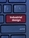 Industrial design words on computer keyboard Royalty Free Stock Photo
