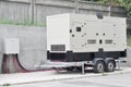 Industrial Diesel Generator. Standby generator. Industrial Diesel Generator for Office Building connected to the Control Panel