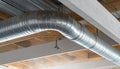Industrial ductwork and ceiling beams Royalty Free Stock Photo