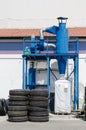 Industrial dust collector of truck tire retread factory