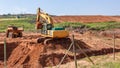 Industrial Earthworks Construction Machines Plateau Royalty Free Stock Photo