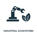 Industrial Ecosystems icon. Monochrome style design from industry 4.0 icon collection. UI and UX. Pixel perfect industrial ecosyst