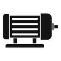 Industrial electric motor icon, simple style Royalty Free Stock Photo