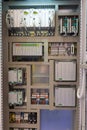 Industrial electrical switch panel in control room Royalty Free Stock Photo