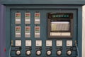 Industrial electrical switch panel in control room Royalty Free Stock Photo