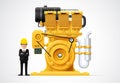 Industrial engine machinery factory engineering construction equ