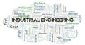Industrial Engineering typography word cloud create with the text only Royalty Free Stock Photo