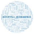 Industrial Engineering typography word cloud create with the text only Royalty Free Stock Photo