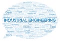 Industrial Engineering typography word cloud create with the text only Royalty Free Stock Photo