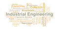 Industrial Engineering Word Cloud. Key Concepts for System Optimization and Efficiency Royalty Free Stock Photo