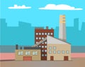 Factories and Enterprises, Industry Manufacturing Royalty Free Stock Photo