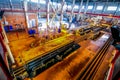 Industrial equipment at the factory in production hall