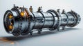 Industrial equipment for the petrochemical and gas industries, shell-and-tube heat exchanger for heating and cooling Royalty Free Stock Photo