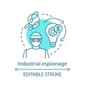 Industrial espionage concept icon