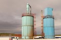 Industrial Exhaust Silos Royalty Free Stock Photo