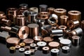 Industrial Facilities Producing Rare Earth Magnets For Various Applications, Close-Up. Generative AI