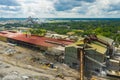 Industrial factory aerial drone photo Royalty Free Stock Photo