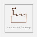 Industrial factory vector icon eps 10. Simple isolated outline illustration Royalty Free Stock Photo