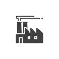 Industrial factory vector icon Royalty Free Stock Photo