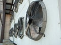 Industrial fan commercial cooling HVAC air conditioner. Royalty Free Stock Photo