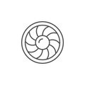 Industrial fan line outline icon Royalty Free Stock Photo