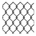 wire fence. seamless chain link fence. industrial fence on white isolated background Royalty Free Stock Photo