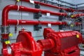 Industrial fire pump station. Reliable and trouble-free equipment. Automatic fire extinguishing system control system. Powerful