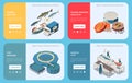 Industrial Fish Production Web Concept