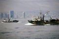 industrial fishing vessel in the pacific ocean chile Royalty Free Stock Photo