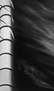 Industrial fragment photo in cloudy background in black and white photo Royalty Free Stock Photo