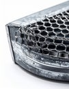 Industrial Galvanized Steel with Hexagonal Mesh Royalty Free Stock Photo
