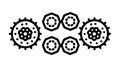 Industrial Gear Cogwheels: Mechanical Engineering Elements, vector design Generative AI Royalty Free Stock Photo