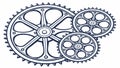Industrial Gear System Abstract Technical Pattern, vector design Generative AI Royalty Free Stock Photo