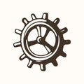 Industrial Gear Wheel - Vector Icon for Technology and Machinery Royalty Free Stock Photo