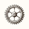 Industrial Gear Wheel - Vector Icon for Technology and Machinery Royalty Free Stock Photo