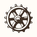 Industrial Gear Wheel - Vector Icon for Technology and Machinery Royalty Free Stock Photo